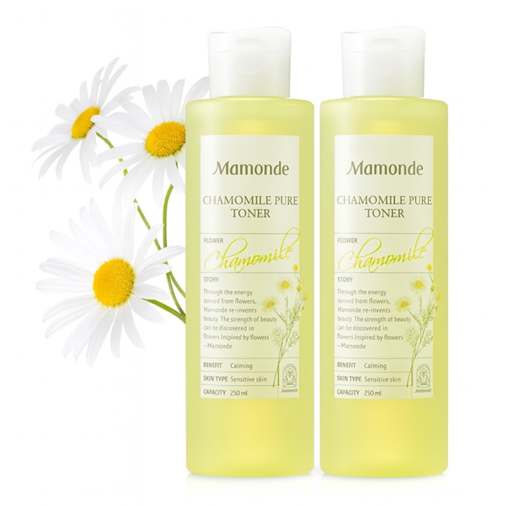 Lot 2pc New MAMONDE Chamomile Pure Toner 8.45oz 250ml Vegan Calming K-Beauty
